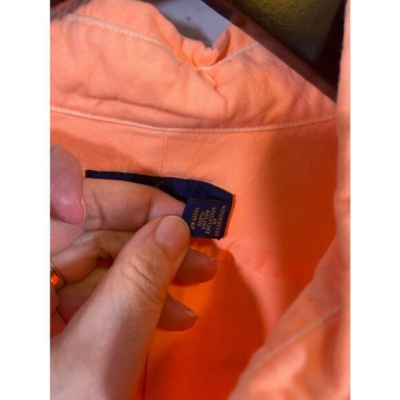 Men's Ralph Lauren Orange Long Sleeve Shirt XL - Picture 6 of 8